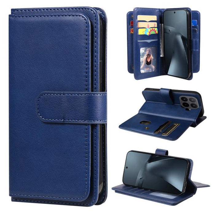 Cartera multifunción con 10 ranuras para tarjetas y funda de cuero para teléfono, For Xiaomi 17 Max 5G, For Xiaomi 17T Pro 5G Global, For Xiaomi 17T 5G Global, For Xiaomi 14T Pro, For Xiaomi 14T, For Xiaomi Poco F6, For Xiaomi Poco F6 Pro