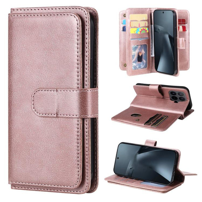 Cartera multifunción con 10 ranuras para tarjetas y funda de cuero para teléfono, For Xiaomi 17 Max 5G, For Xiaomi 17T Pro 5G Global, For Xiaomi 17T 5G Global, For Xiaomi 14T Pro, For Xiaomi 14T, For Xiaomi Poco F6, For Xiaomi Poco F6 Pro