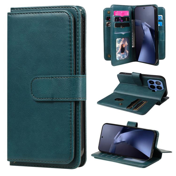 Cartera multifunción con 10 ranuras para tarjetas y funda de cuero para teléfono, For Xiaomi 17 Max 5G, For Xiaomi 17T Pro 5G Global, For Xiaomi 17T 5G Global, For Xiaomi 14T Pro, For Xiaomi 14T, For Xiaomi Poco F6, For Xiaomi Poco F6 Pro