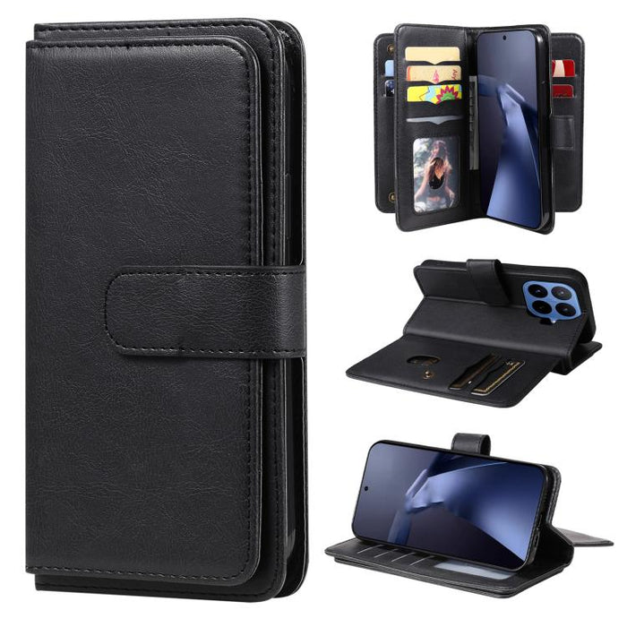 Cartera multifunción con 10 ranuras para tarjetas y funda de cuero para teléfono, For Xiaomi 17 Max 5G, For Xiaomi 17T Pro 5G Global, For Xiaomi 17T 5G Global, For Xiaomi 14T Pro, For Xiaomi 14T, For Xiaomi Poco F6, For Xiaomi Poco F6 Pro