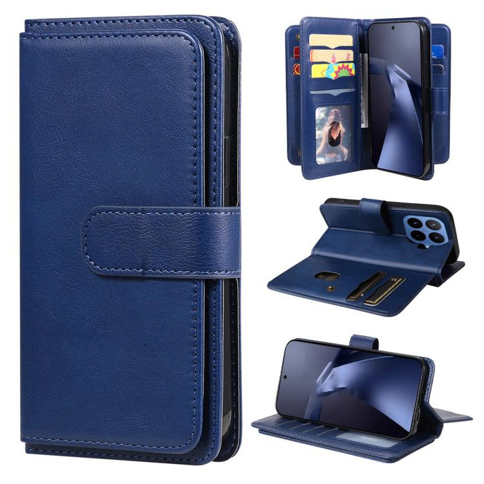 Cartera multifunción con 10 ranuras para tarjetas y funda de cuero para teléfono, For Xiaomi 17 Max 5G, For Xiaomi 17T Pro 5G Global, For Xiaomi 17T 5G Global, For Xiaomi 14T Pro, For Xiaomi 14T, For Xiaomi Poco F6, For Xiaomi Poco F6 Pro