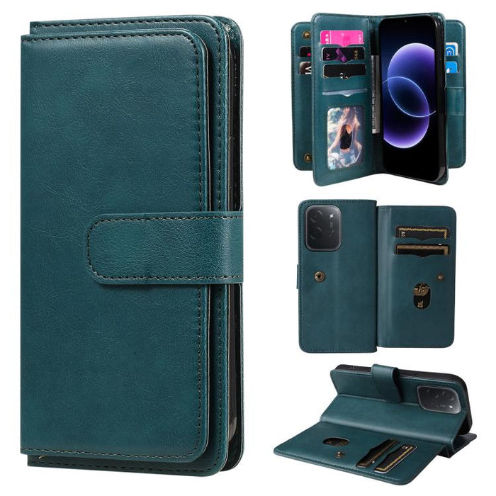 Cartera multifunción con 10 ranuras para tarjetas y funda de cuero para teléfono, For Xiaomi 17 Max 5G, For Xiaomi 17T Pro 5G Global, For Xiaomi 17T 5G Global, For Xiaomi 14T Pro, For Xiaomi 14T, For Xiaomi Poco F6, For Xiaomi Poco F6 Pro