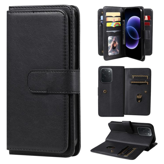 Cartera multifunción con 10 ranuras para tarjetas y funda de cuero para teléfono, For Xiaomi 17 Max 5G, For Xiaomi 17T Pro 5G Global, For Xiaomi 17T 5G Global, For Xiaomi 14T Pro, For Xiaomi 14T, For Xiaomi Poco F6, For Xiaomi Poco F6 Pro