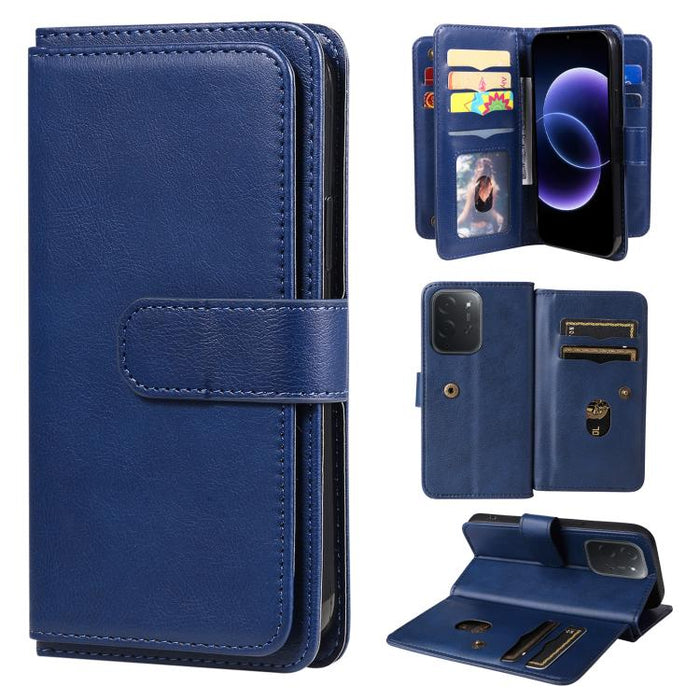 Cartera multifunción con 10 ranuras para tarjetas y funda de cuero para teléfono, For Xiaomi 17 Max 5G, For Xiaomi 17T Pro 5G Global, For Xiaomi 17T 5G Global, For Xiaomi 14T Pro, For Xiaomi 14T, For Xiaomi Poco F6, For Xiaomi Poco F6 Pro