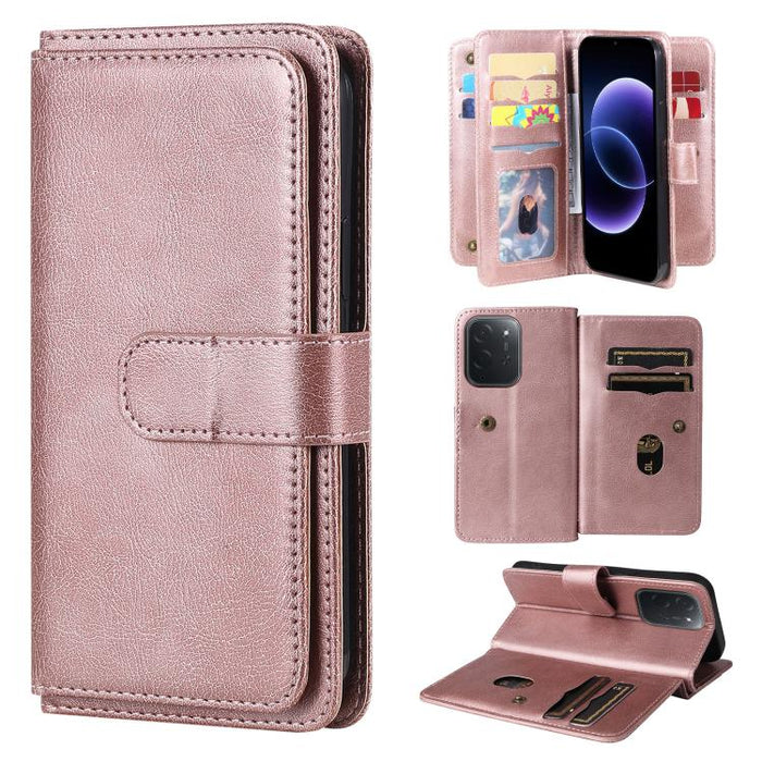 Cartera multifunción con 10 ranuras para tarjetas y funda de cuero para teléfono, For Xiaomi 17 Max 5G, For Xiaomi 17T Pro 5G Global, For Xiaomi 17T 5G Global, For Xiaomi 14T Pro, For Xiaomi 14T, For Xiaomi Poco F6, For Xiaomi Poco F6 Pro