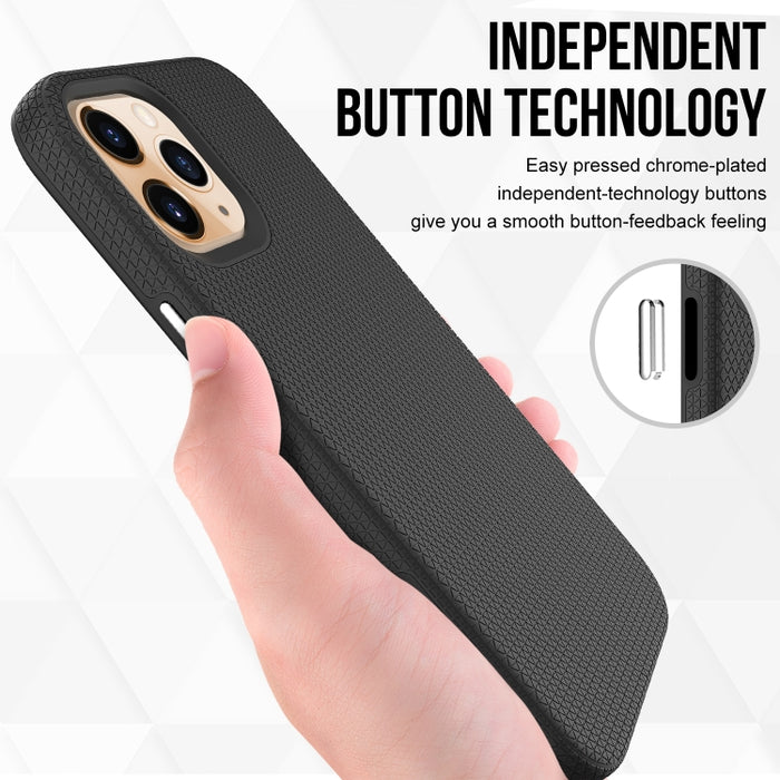 Funda TPU + PC con textura de armadura triangular