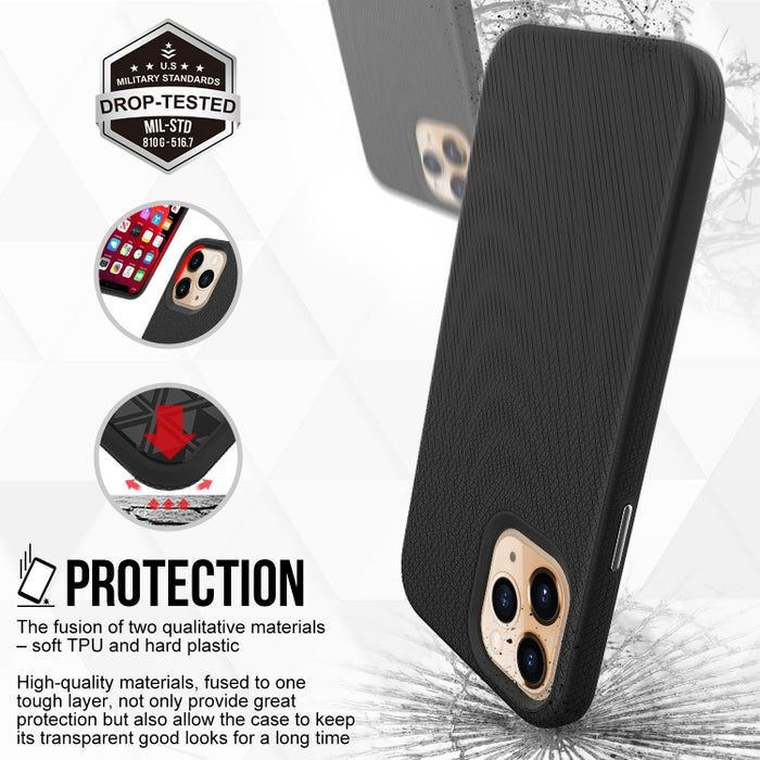 Funda TPU + PC con textura de armadura triangular