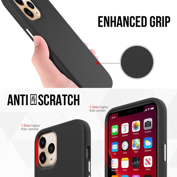 Funda TPU + PC con textura de armadura triangular
