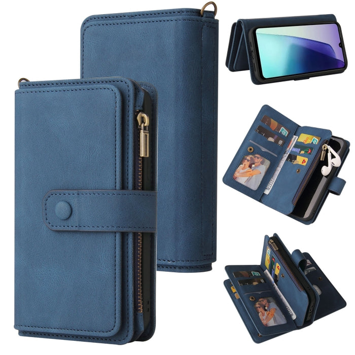 Funda de cuero para teléfono con cremallera y ranuras para múltiples tarjetas con tacto de piel, For Redmi Turbo 5 Max / Poco X8 Pro Max 5G, For Redmi Turbo 5 / Poco X8 Pro 5G, For Redmi Note 14 5G, For Redmi Note 14 Pro / 14 Pro+ 5G                   ...