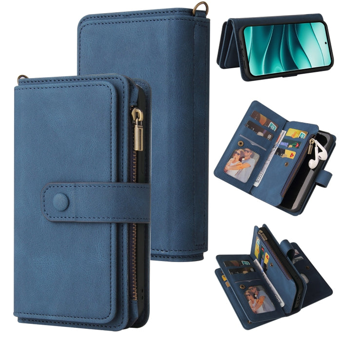 Funda de cuero para teléfono con cremallera y ranuras para múltiples tarjetas con tacto de piel, For Redmi Turbo 5 Max / Poco X8 Pro Max 5G, For Redmi Turbo 5 / Poco X8 Pro 5G, For Redmi Note 14 5G, For Redmi Note 14 Pro / 14 Pro+ 5G                   ...