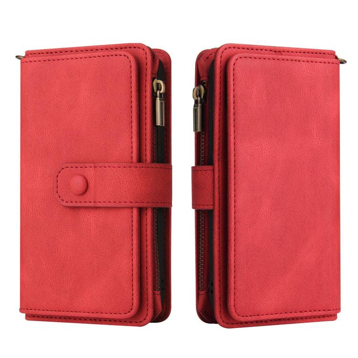 Funda de cuero para teléfono con cremallera y ranuras para múltiples tarjetas con tacto de piel, For Redmi Turbo 5 Max / Poco X8 Pro Max 5G, For Redmi Turbo 5 / Poco X8 Pro 5G, For Redmi Note 14 5G, For Redmi Note 14 Pro / 14 Pro+ 5G                   ...