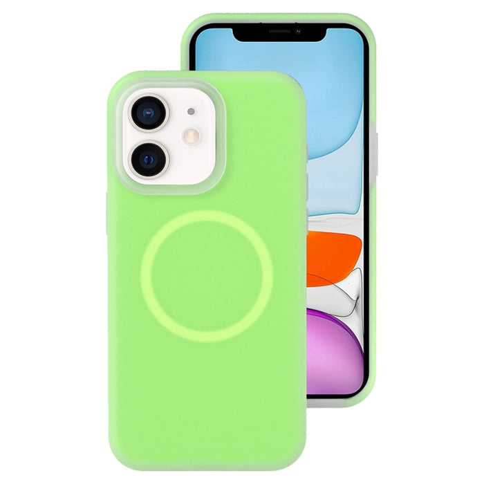 Funda magnética para teléfono con silicona líquida Jelly MagSafe, For iPhone 12 Pro, For iPhone 11 Pro Max, For iPhone 11, For iPhone 11 Pro