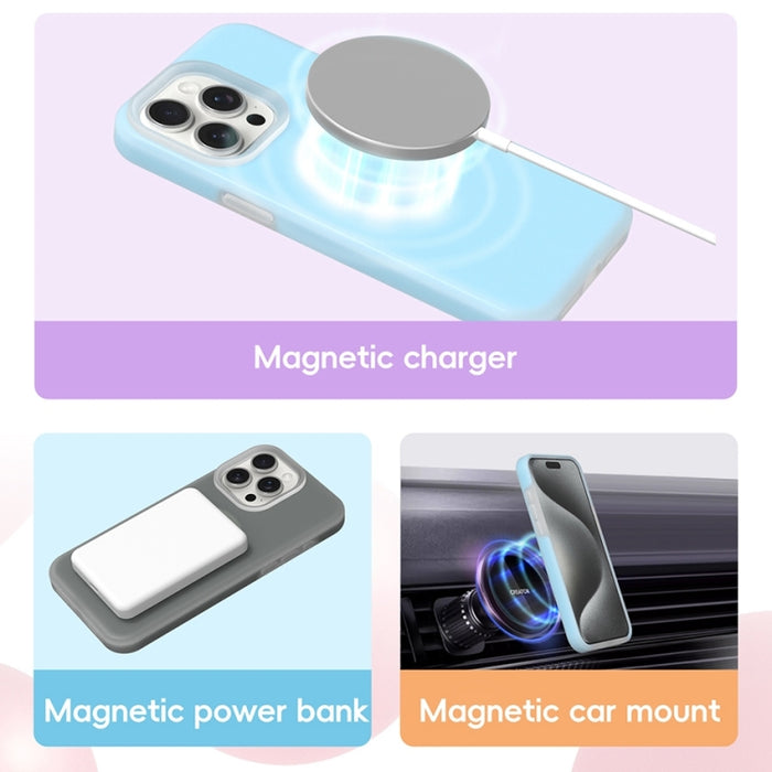 Funda magnética para teléfono con silicona líquida Jelly MagSafe, For iPhone 12 Pro, For iPhone 11 Pro Max, For iPhone 11, For iPhone 11 Pro
