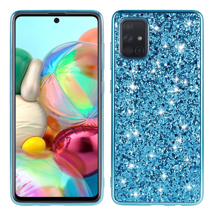 Estuche protector de TPU a prueba de golpes con polvo de brillo, For iPhone 12 / 12 Pro, For iPhone 12 mini, For iPhone 12 Pro Max, For Samsung Galaxy A71 5G