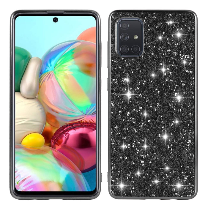 Estuche protector de TPU a prueba de golpes con polvo de brillo, For iPhone 12 / 12 Pro, For iPhone 12 mini, For iPhone 12 Pro Max, For Samsung Galaxy A71 5G