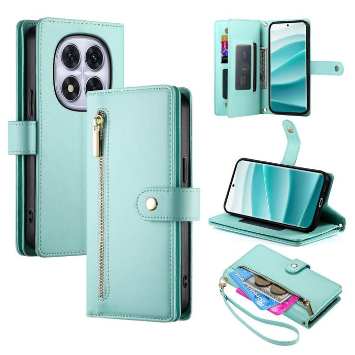 Cartera con cremallera y nueve ranuras para tarjetas, funda de cuero para teléfono, For Redmi A7 Pro 4G / 5G 171mm / Poco C85x 5G, For Redmi 15a 5G, For Redmi Turbo 5 Max 5G / Poco X8 Pro Max 5G, For Redmi Note 15 Pro+ 163.3mm / Poco M8 Pro            ...