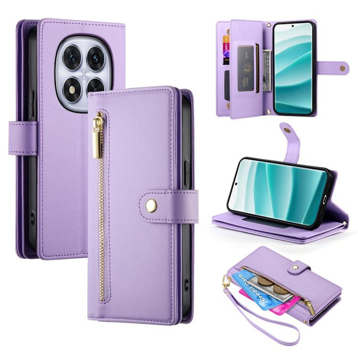 Cartera con cremallera y nueve ranuras para tarjetas, funda de cuero para teléfono, For Redmi A7 Pro 4G / 5G 171mm / Poco C85x 5G, For Redmi 15a 5G, For Redmi Turbo 5 Max 5G / Poco X8 Pro Max 5G, For Redmi Note 15 Pro+ 163.3mm / Poco M8 Pro            ...