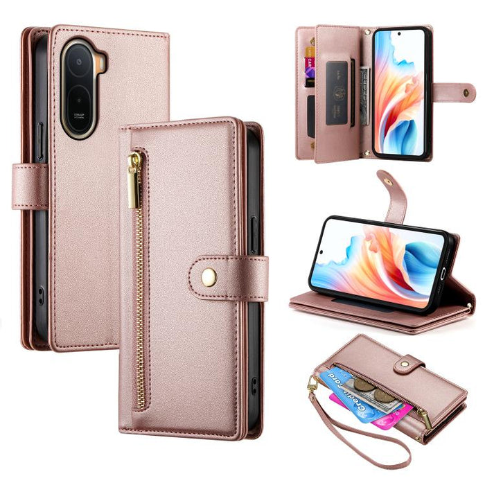 Cartera con cremallera y nueve ranuras para tarjetas, funda de cuero para teléfono, For Redmi A7 Pro 4G / 5G 171mm / Poco C85x 5G, For Redmi 15a 5G, For Redmi Turbo 5 Max 5G / Poco X8 Pro Max 5G, For Redmi Note 15 Pro+ 163.3mm / Poco M8 Pro            ...