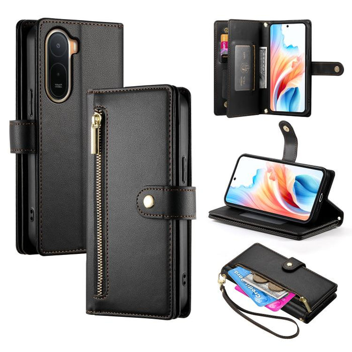 Cartera con cremallera y nueve ranuras para tarjetas, funda de cuero para teléfono, For Redmi A7 Pro 4G / 5G 171mm / Poco C85x 5G, For Redmi 15a 5G, For Redmi Turbo 5 Max 5G / Poco X8 Pro Max 5G, For Redmi Note 15 Pro+ 163.3mm / Poco M8 Pro            ...