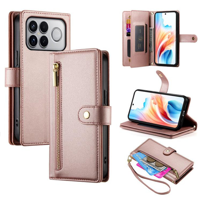 Cartera con cremallera y nueve ranuras para tarjetas, funda de cuero para teléfono, For Redmi A7 Pro 4G / 5G 171mm / Poco C85x 5G, For Redmi 15a 5G, For Redmi Turbo 5 Max 5G / Poco X8 Pro Max 5G, For Redmi Note 15 Pro+ 163.3mm / Poco M8 Pro            ...