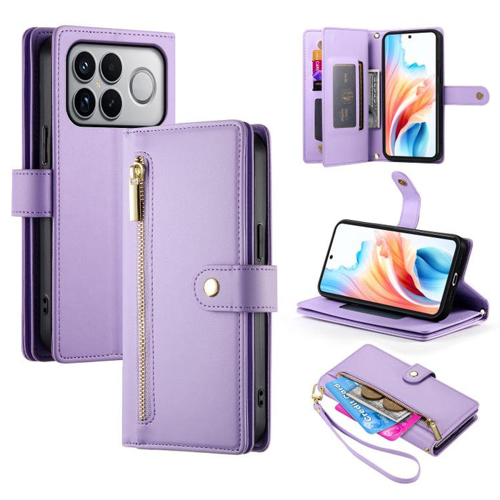 Cartera con cremallera y nueve ranuras para tarjetas, funda de cuero para teléfono, For Redmi A7 Pro 4G / 5G 171mm / Poco C85x 5G, For Redmi 15a 5G, For Redmi Turbo 5 Max 5G / Poco X8 Pro Max 5G, For Redmi Note 15 Pro+ 163.3mm / Poco M8 Pro            ...