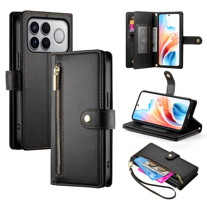 Cartera con cremallera y nueve ranuras para tarjetas, funda de cuero para teléfono, For Redmi A7 Pro 4G / 5G 171mm / Poco C85x 5G, For Redmi 15a 5G, For Redmi Turbo 5 Max 5G / Poco X8 Pro Max 5G, For Redmi Note 15 Pro+ 163.3mm / Poco M8 Pro            ...