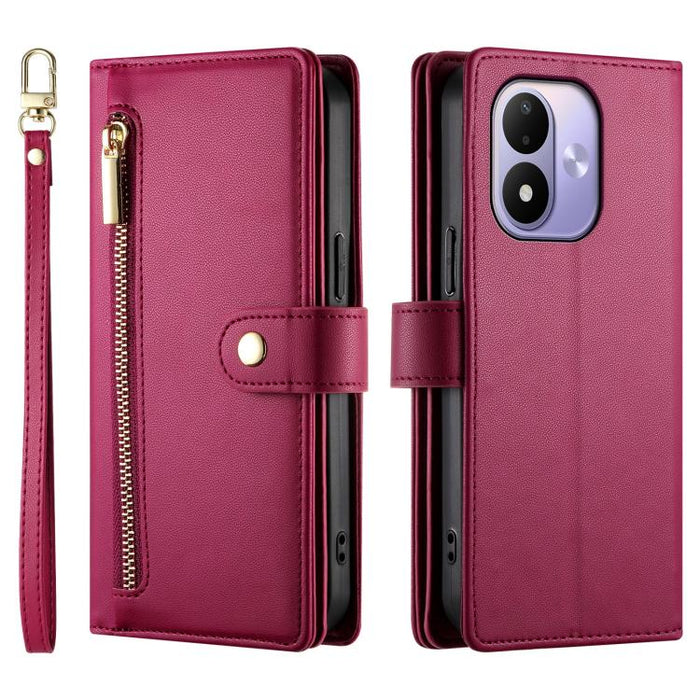 Cartera con cremallera y nueve ranuras para tarjetas, funda de cuero para teléfono, For Redmi A7 Pro 4G / 5G 171mm / Poco C85x 5G, For Redmi 15a 5G, For Redmi Turbo 5 Max 5G / Poco X8 Pro Max 5G, For Redmi Note 15 Pro+ 163.3mm / Poco M8 Pro            ...