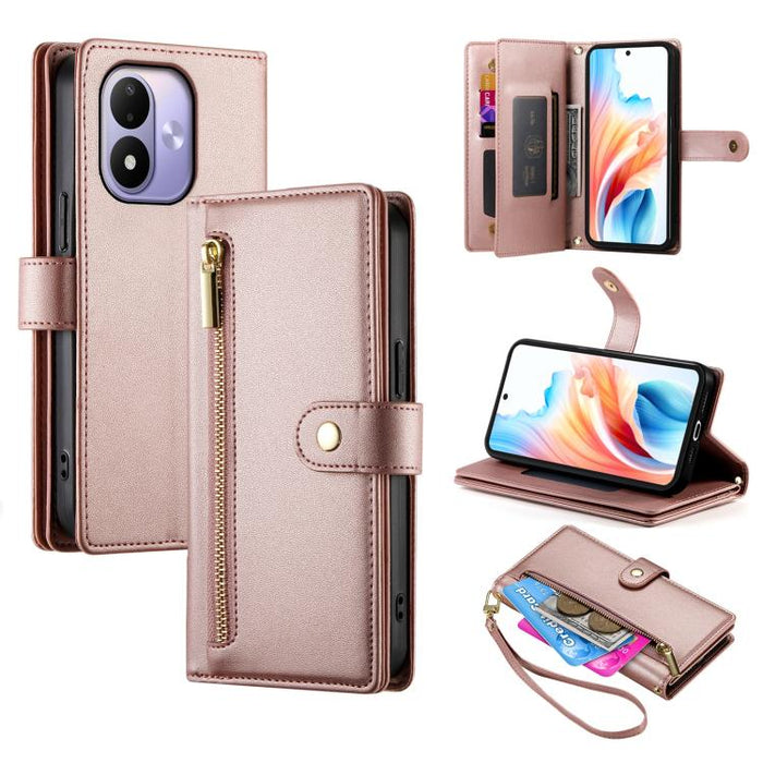 Cartera con cremallera y nueve ranuras para tarjetas, funda de cuero para teléfono, For Redmi A7 Pro 4G / 5G 171mm / Poco C85x 5G, For Redmi 15a 5G, For Redmi Turbo 5 Max 5G / Poco X8 Pro Max 5G, For Redmi Note 15 Pro+ 163.3mm / Poco M8 Pro            ...