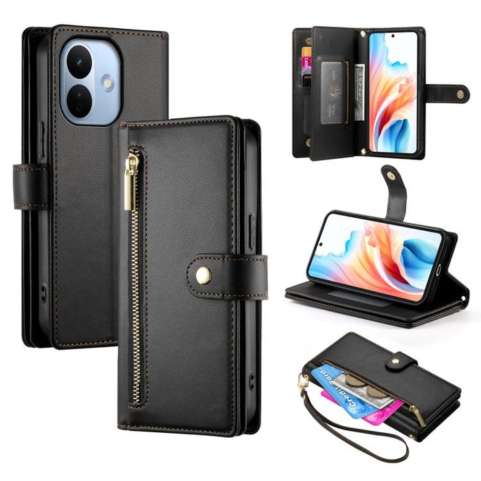 Cartera con cremallera y nueve ranuras para tarjetas, funda de cuero para teléfono, For Redmi A7 Pro 4G / 5G 171mm / Poco C85x 5G, For Redmi 15a 5G, For Redmi Turbo 5 Max 5G / Poco X8 Pro Max 5G, For Redmi Note 15 Pro+ 163.3mm / Poco M8 Pro            ...