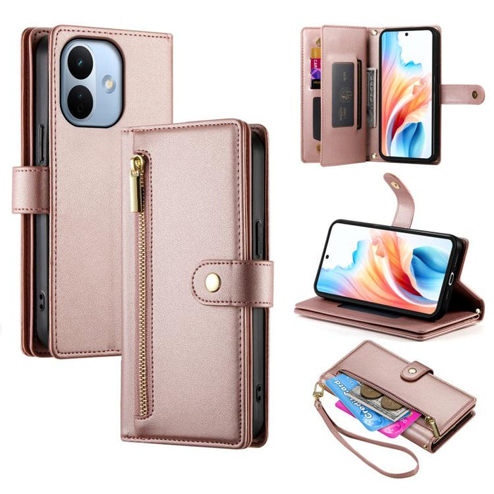 Cartera con cremallera y nueve ranuras para tarjetas, funda de cuero para teléfono, For Redmi A7 Pro 4G / 5G 171mm / Poco C85x 5G, For Redmi 15a 5G, For Redmi Turbo 5 Max 5G / Poco X8 Pro Max 5G, For Redmi Note 15 Pro+ 163.3mm / Poco M8 Pro            ...