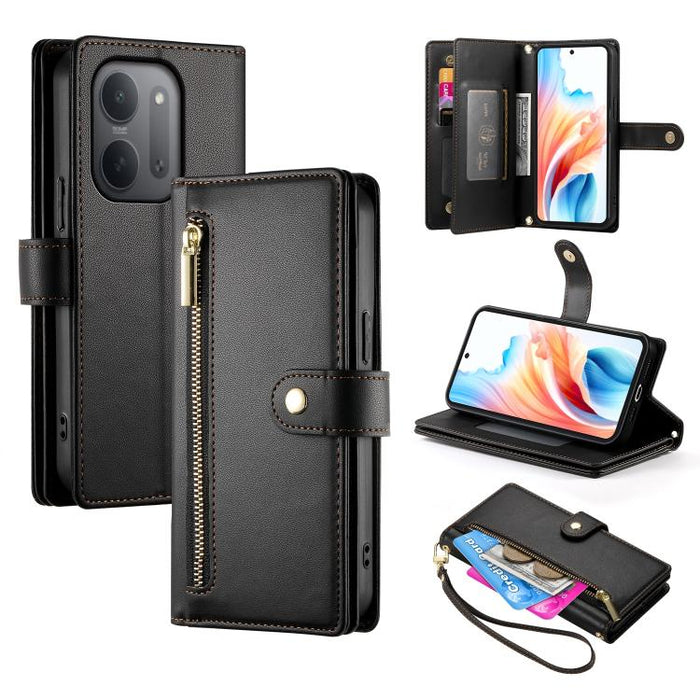 Cartera con cremallera y nueve ranuras para tarjetas, funda de cuero para teléfono, For Redmi A7 Pro 4G / 5G 171mm / Poco C85x 5G, For Redmi 15a 5G, For Redmi Turbo 5 Max 5G / Poco X8 Pro Max 5G, For Redmi Note 15 Pro+ 163.3mm / Poco M8 Pro            ...