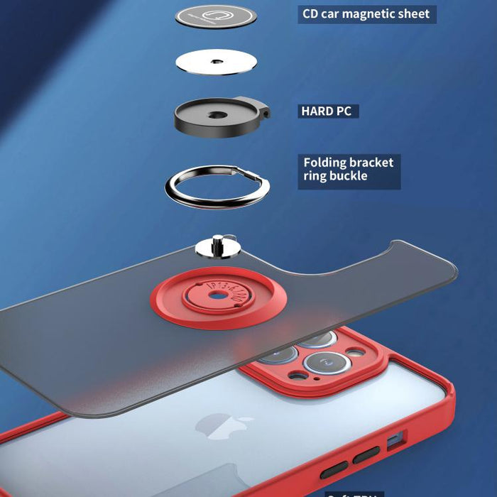 Funda para teléfono Q Shadow 1 Series TPU + PC con anillo, For iPhone 13 Pro, For iPhone 12, For iPhone 12 Pro Max, For iPhone 12 Pro