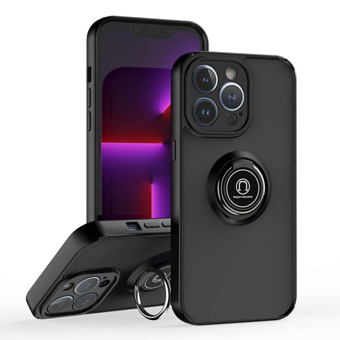 Funda para teléfono Q Shadow 1 Series TPU + PC con anillo, For iPhone 13 Pro, For iPhone 12, For iPhone 12 Pro Max, For iPhone 12 Pro