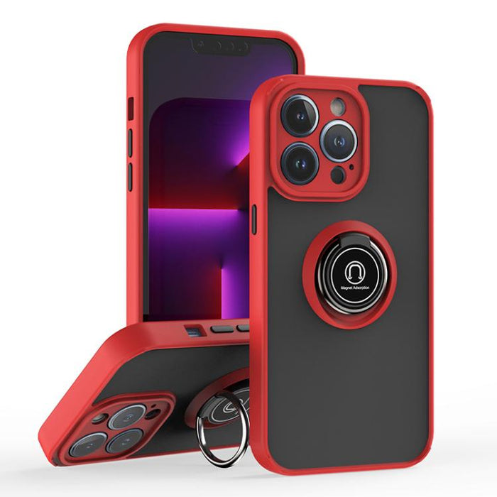 Funda para teléfono Q Shadow 1 Series TPU + PC con anillo, For iPhone 13 Pro, For iPhone 12, For iPhone 12 Pro Max, For iPhone 12 Pro