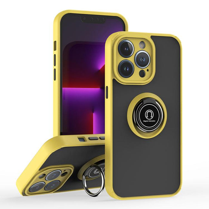 Funda para teléfono Q Shadow 1 Series TPU + PC con anillo, For iPhone 13 Pro, For iPhone 12, For iPhone 12 Pro Max, For iPhone 12 Pro