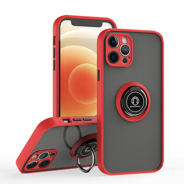 Funda para teléfono Q Shadow 1 Series TPU + PC con anillo, For iPhone 13 Pro, For iPhone 12, For iPhone 12 Pro Max, For iPhone 12 Pro