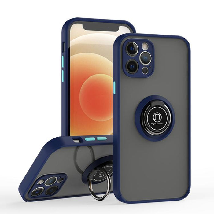 Funda para teléfono Q Shadow 1 Series TPU + PC con anillo, For iPhone 13 Pro, For iPhone 12, For iPhone 12 Pro Max, For iPhone 12 Pro