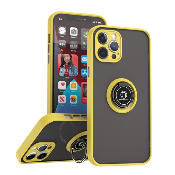 Funda para teléfono Q Shadow 1 Series TPU + PC con anillo, For iPhone 13 Pro, For iPhone 12, For iPhone 12 Pro Max, For iPhone 12 Pro