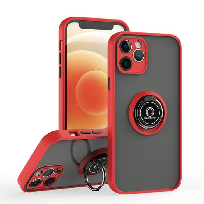 Funda para teléfono Q Shadow 1 Series TPU + PC con anillo, For iPhone 13 Pro, For iPhone 12, For iPhone 12 Pro Max, For iPhone 12 Pro