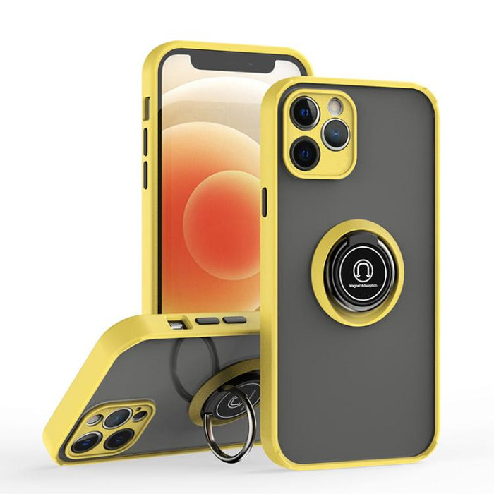 Funda para teléfono Q Shadow 1 Series TPU + PC con anillo, For iPhone 13 Pro, For iPhone 12, For iPhone 12 Pro Max, For iPhone 12 Pro