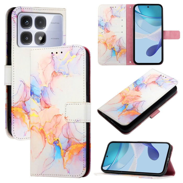 PT003 Funda de cuero con tapa para teléfono con diseño de mármol, For Redmi 15a 5G, For Redmi Turbo 5 / Poco X8 Pro 5G, For Redmi Note 15 Pro+ 5G Global 163.3mm, For Redmi Note 15 4G / 5G Global 164mm, For Redmi Note 15 Pro 5G Global 163.6mm           ...