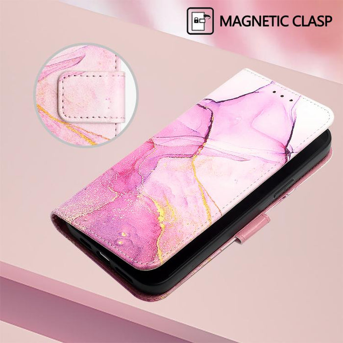 PT003 Funda de cuero con tapa para teléfono con diseño de mármol, For Redmi Note 14 Pro / 14 Pro+ 5G Global, For Redmi Turbo 4, For Redmi Note 14 5G Global, For Redmi K80 / K80 Pro, For Redmi Note 14 Pro 4G, For Redmi Note 14 4G 163.25mm               ...