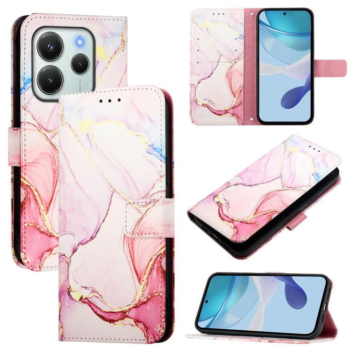 PT003 Funda de cuero con tapa para teléfono con diseño de mármol, For Redmi 15a 5G, For Redmi Turbo 5 / Poco X8 Pro 5G, For Redmi Note 15 Pro+ 5G Global 163.3mm, For Redmi Note 15 4G / 5G Global 164mm, For Redmi Note 15 Pro 5G Global 163.6mm           ...