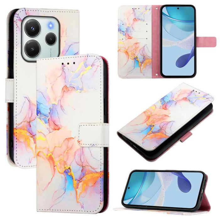 PT003 Funda de cuero con tapa para teléfono con diseño de mármol, For Redmi 15a 5G, For Redmi Turbo 5 / Poco X8 Pro 5G, For Redmi Note 15 Pro+ 5G Global 163.3mm, For Redmi Note 15 4G / 5G Global 164mm, For Redmi Note 15 Pro 5G Global 163.6mm           ...