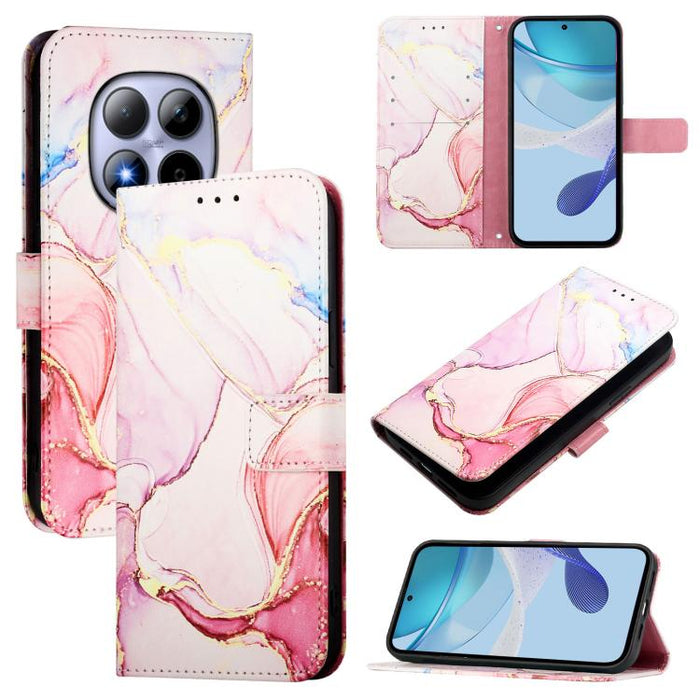 PT003 Funda de cuero con tapa para teléfono con diseño de mármol, For Redmi 15a 5G, For Redmi Turbo 5 / Poco X8 Pro 5G, For Redmi Note 15 Pro+ 5G Global 163.3mm, For Redmi Note 15 4G / 5G Global 164mm, For Redmi Note 15 Pro 5G Global 163.6mm           ...