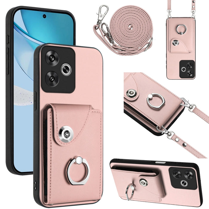 Estuche para teléfono con soporte para tarjetas y anillo con cordón largo, For Xiaomi 15 Ultra, For Xiaomi Poco X7 Pro, For Xiaomi Poco F6 5G India, For Xiaomi Civi 4 Pro