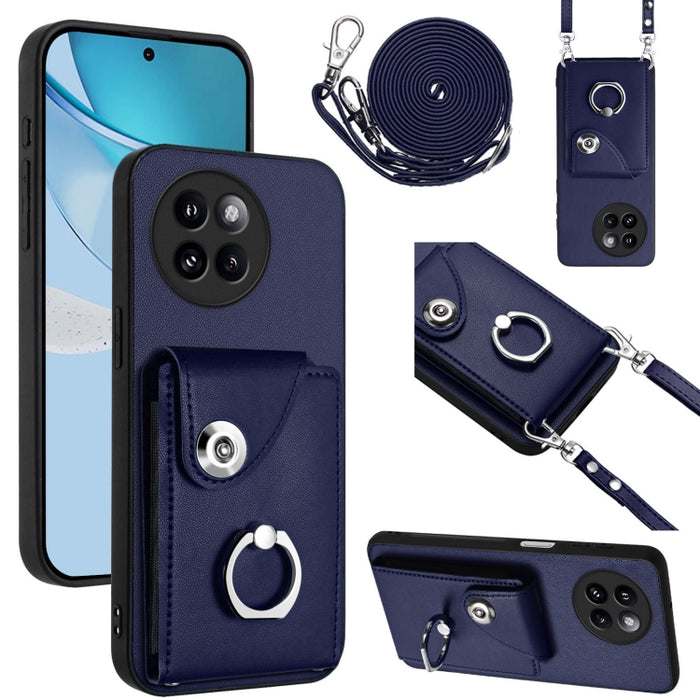 Estuche para teléfono con soporte para tarjetas y anillo con cordón largo, For Xiaomi 15 Ultra, For Xiaomi Poco X7 Pro, For Xiaomi Poco F6 5G India, For Xiaomi Civi 4 Pro