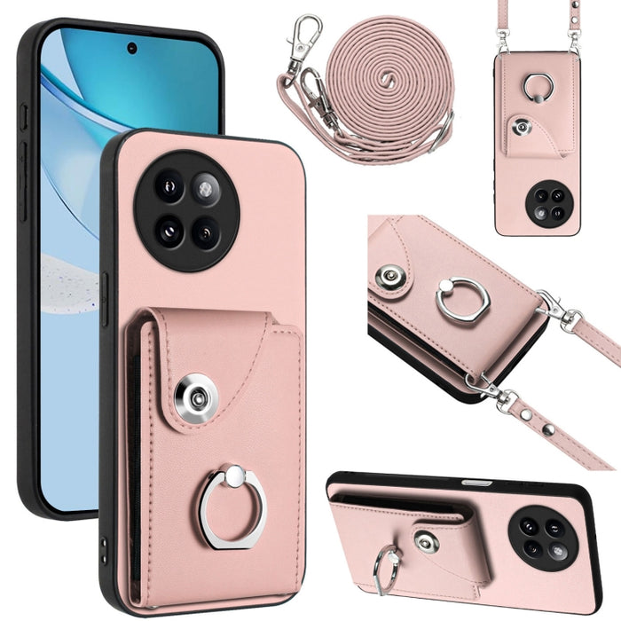 Estuche para teléfono con soporte para tarjetas y anillo con cordón largo, For Xiaomi 15 Ultra, For Xiaomi Poco X7 Pro, For Xiaomi Poco F6 5G India, For Xiaomi Civi 4 Pro