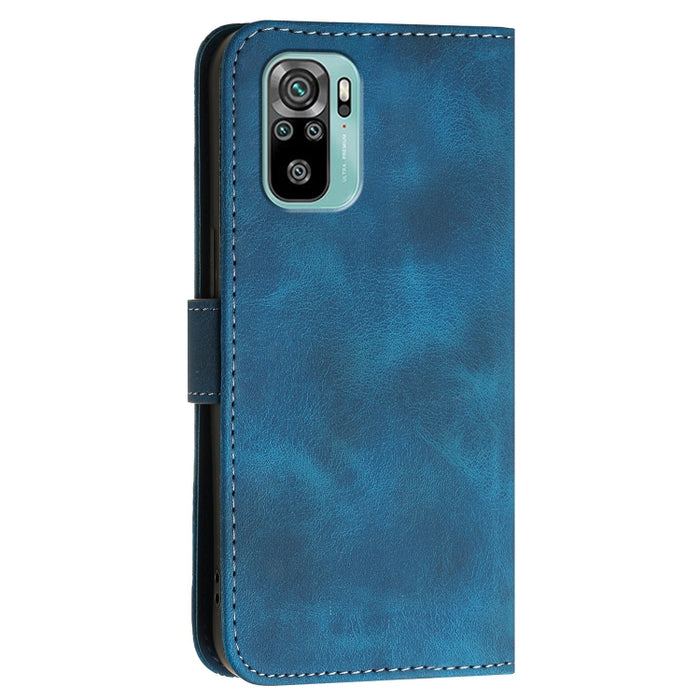 YX0080 Funda de cuero con tapa para teléfono con diseño de mariposa en relieve y cuadrícula y cordón, For Redmi Note 10 4G Global, For Redmi 9T