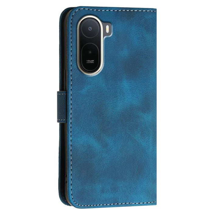 YX0080 Funda de cuero con tapa para teléfono con diseño de mariposa en relieve y cuadrícula y cordón, For Redmi A7 Pro 171mm / Poco C85x 5G, For Redmi Turbo 5 Max / Poco X8 Pro Max, For Redmi Turbo 5 5G / Poco X8 Pro 5G                                 ...
